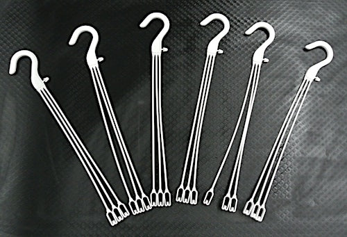 300mm Clasp Hangers (White Colour)