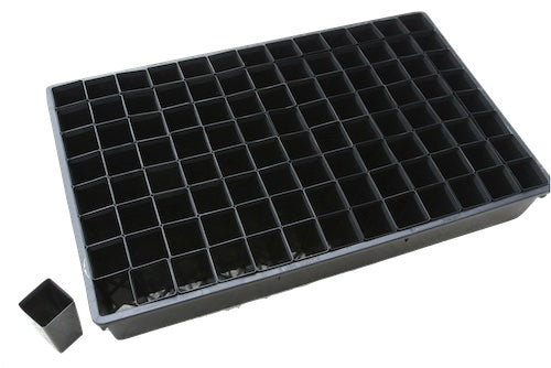 40mm Square Plastic Pot & Large Tray Set