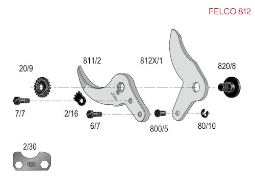 FELCO 812 Kit Electric Pruning Shears inc 2.7Ah Battery