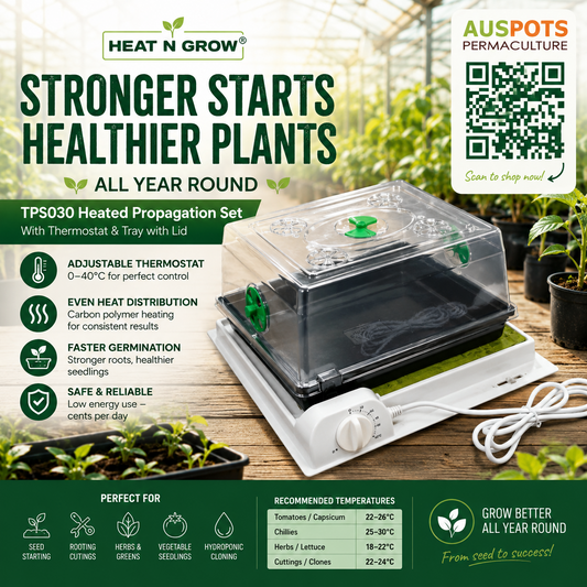 Heat 'n' Grow TPS030 single heated propagation tray with adjustable thermostat