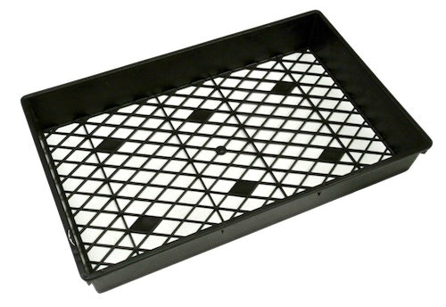 40mm Square Plastic Pot & Large Tray Set