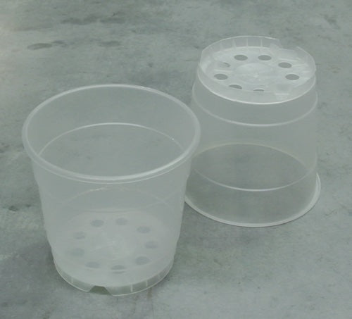Clear Pots by TEKU - 120mm Recyclable - Orchids (MCP12)