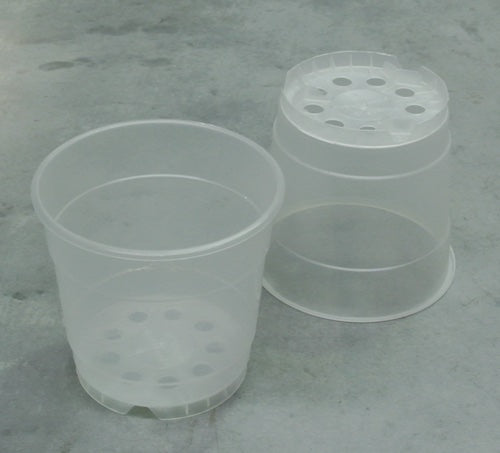 Clear  Pots by TEKU - 120mm Recyclable - Orchids (MCP12)