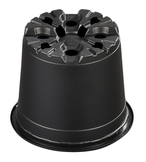 100mm TEKU Squat Pot - Black VCG - AusPots