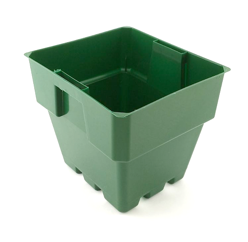 100mm Squat Punnet Pots - Green - AusPots