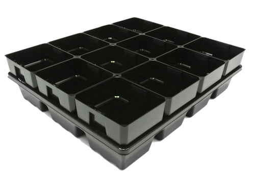 Punnet Plant Pots Square 100mm & 12cell Punnet Tray Sets