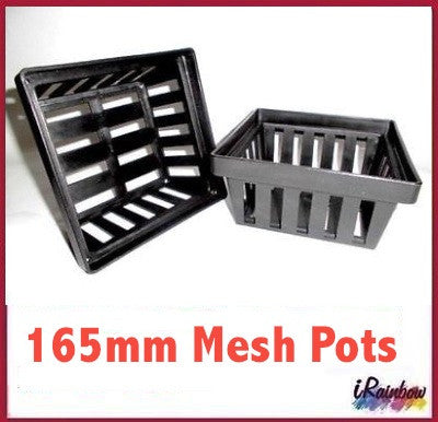 165mm Square Basket / Mesh / Net Plant Pots - Orchids / Vandaceous/ Hydroponics - Ozpots