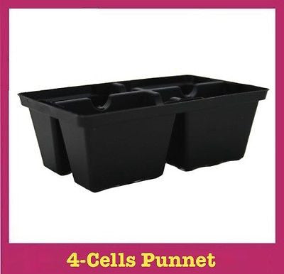 4 cells Punnet / Pot x 20pcs - For Garden Seedling & Plant Cutting Propagation - AusPots Permaculture