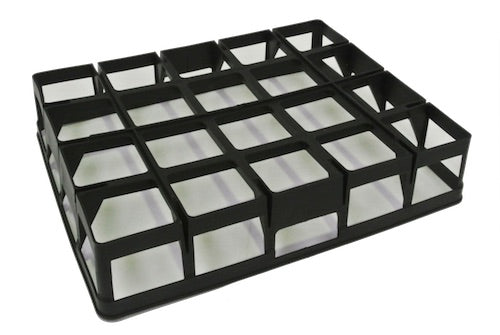 63mm Square Squat Pot ( Aqua Color) & 20cell Crate