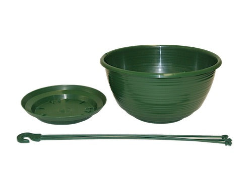 250mm Hanging Basket Pot with saucer & hangers x 10 Sets - Indoor / Outdoor Plant - AusPots