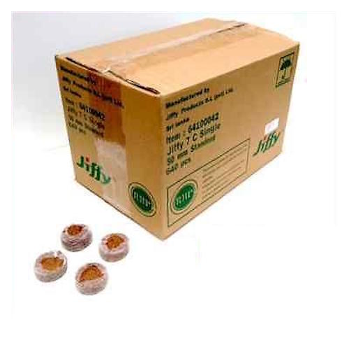 50mm Jiffy-7C Coir Pellets Round x 640pcs - Bulk Buy - AusPots