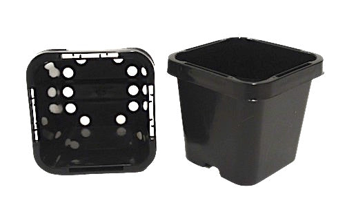 63mm Square Squat Pot(Black) & 10cell Tray with Handle Set