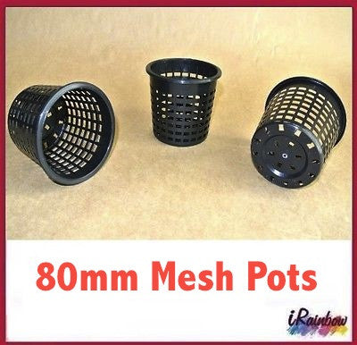 80mm Round Basket / Mesh / Net Plant Pots - Orchids / Vandaceous/ Hydroponics - AusPots Permaculture