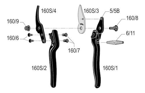 FELCO 160S One-hand pruning shear | Model for small hands - AusPots