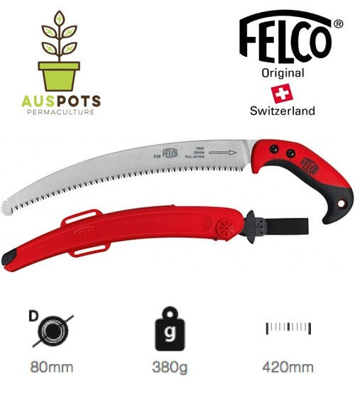 FELCO 630 Curved saw | Full-stroke pruning saw | Blade 33 cm - AusPots