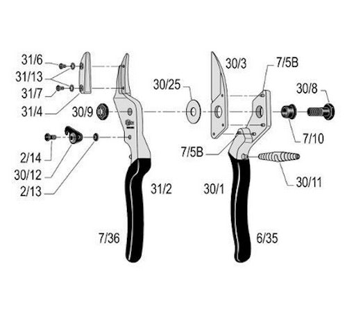 FELCO 31 One-hand pruning shear | Good performance | Anvil model