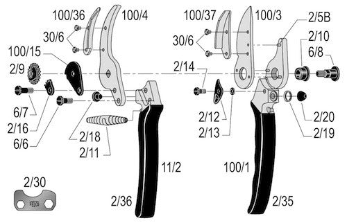 FELCO 100 - Special Application | Cut & hold Roses and Flowers Pruning Shear - AusPots