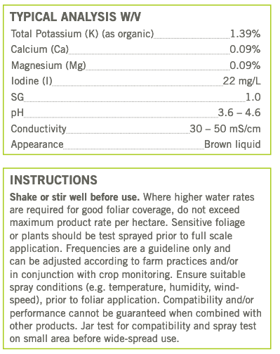 SeaChange Liquid Kelp - Cold-composted - AusPots