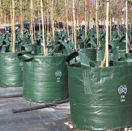 100L Woven Planter Bag - Round Base, Heavy Duty Polyethylene