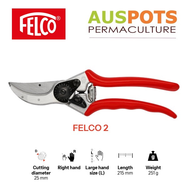 FELCO 2 Pruning Shear with Felco 925 Premium Leather Roll Bag