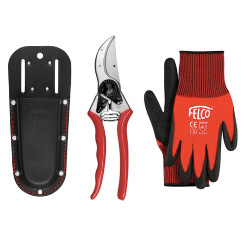 Felco 2 Secateurs + Felco 910 Black Leather Holster + Felco 701 Large Glove