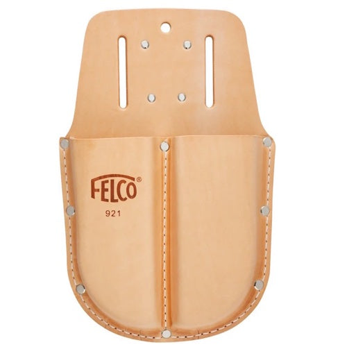 FELCO 921 Genuine Leather Holster / belt loop & clip for 2 Felco Secateur Tools