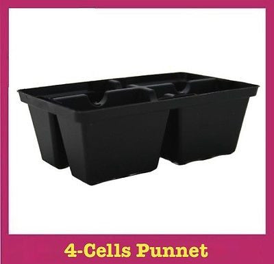 4 cells Punnet / Pot x 20pcs -  For Garden Seedling & Plant Cutting Propagation - AusPots Permaculture