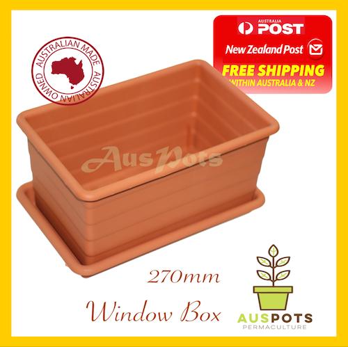 270mm Plastic Plant Box / Pot x 4 sets - AusPots