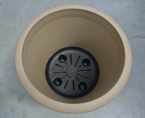 Decor 275mm Self-watering Garden Pot (Latte) x 6 Pots - AusPots