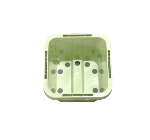 63mm Square Squat Pot - Green - AusPots