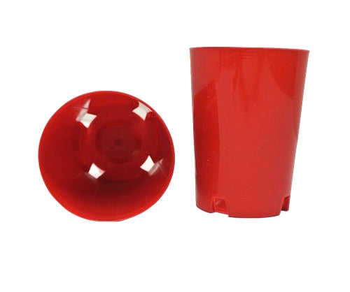 75mm Round Plastic Tube / Pot - Red colour - AusPots