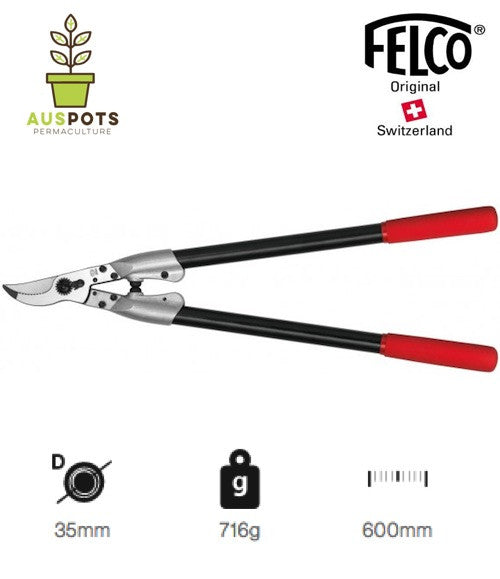 FELCO 200C-60 Two-hand pruning shear | Length 60 cm STRAIGHT cutting head - AusPots