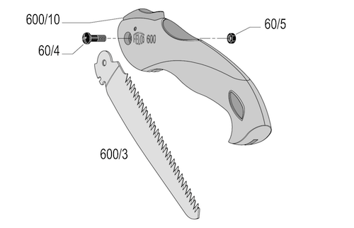 FELCO 600 - Saw / Folding Pull-Stroke Pruning Saw / Blade 16 cm - AusPots