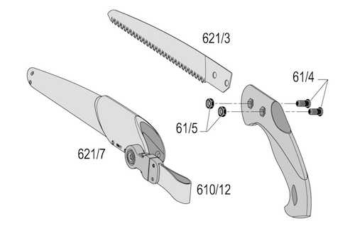 FELCO 630 Curved saw | Full-stroke pruning saw | Blade 33 cm - AusPots