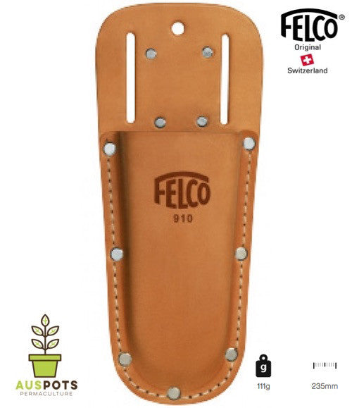 FELCO 910 Genuine Leather Holster With belt loop and clip for Felco Secateur - AusPots
