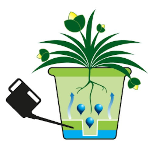 215mm DECOR Self-watering Garden Pot (Espresso) x 4pots - AusPots
