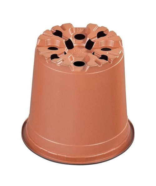 TEKU 150mm Plastic Garden Round Pots x 60pcs / VCH Terracotta Color