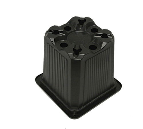 TEKU 70mm Square Garden Plastic Pot [VQF 7x7x6.5] - Made from Polypropylene