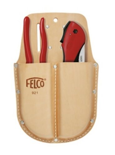 FELCO 921 Genuine Leather Holster / belt loop & clip for 2 Felco Secateur Tools - AusPots
