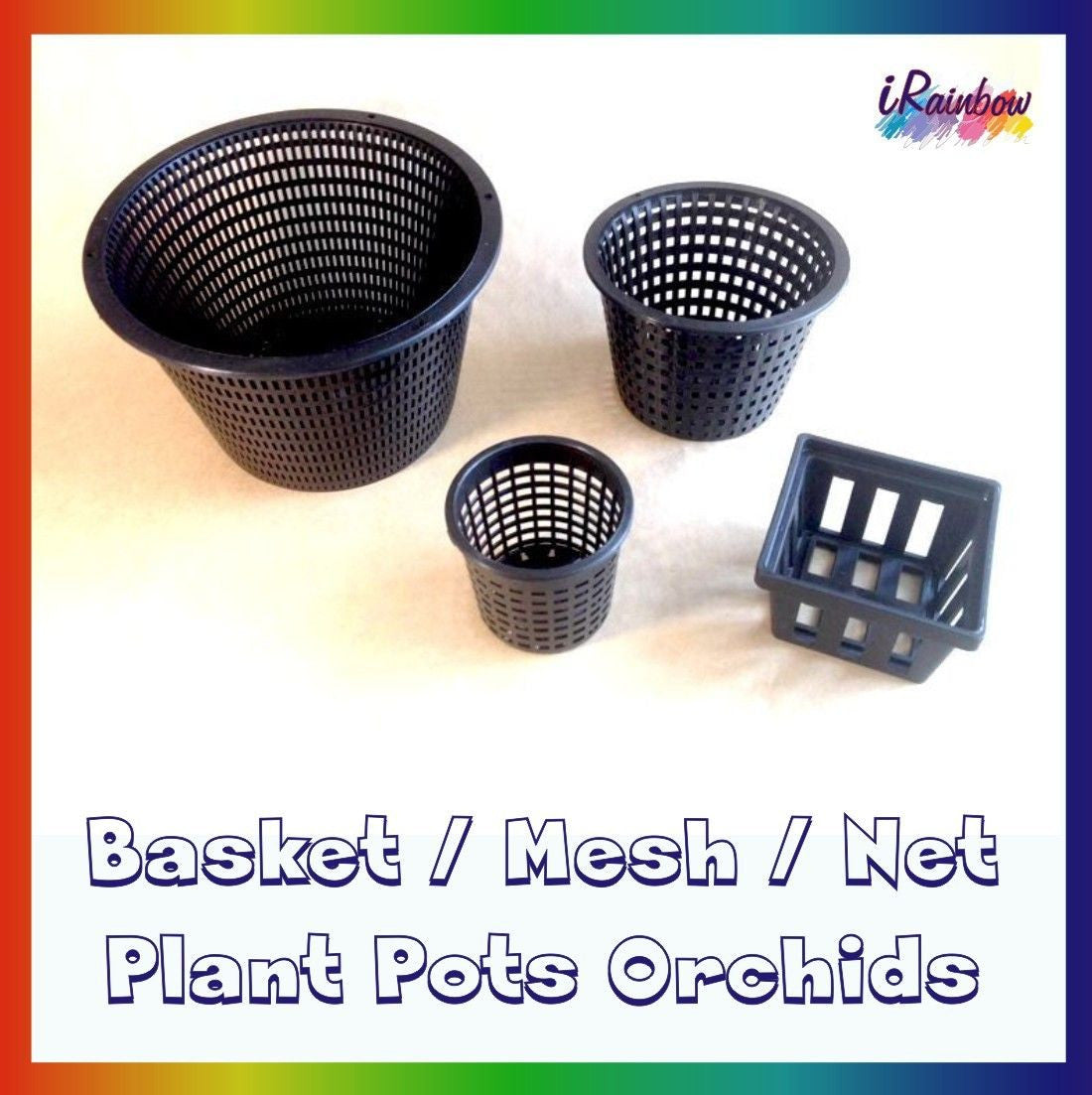 80mm Round Basket / Mesh / Net Plant Pots - Orchids / Vandaceous/ Hydroponics - AusPots Permaculture